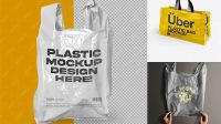 8331+ Plastic Shopping Bag PSD PSD Mockup Half Side View PSD Download