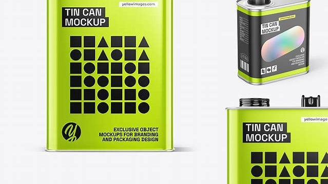 8333+ Metallic Square Tin Can PSD Mockup Exclusive PSD Design Freebie