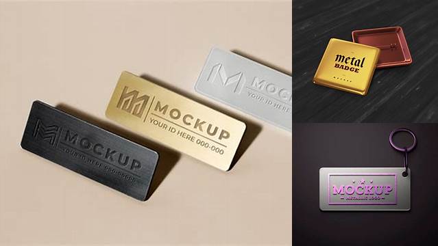 8335+ Metal Name Badge Mockup Free Graphic Design Resource