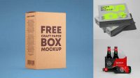 8340+ Matte Bottle with Paper Box PSD Mockup High-End Layered Mockup Free