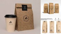 8341+ Kraft Paper Coffee Bag PSD Mockup Creative Free Photoshop Template