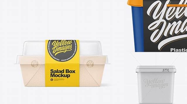 8347+ Matte Plastic Container With Paper Label PSD Mockup Front View PSD Download