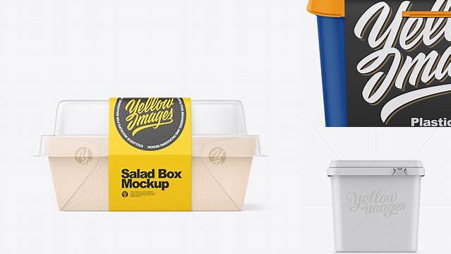 8347+ Matte Plastic Container With Paper Label PSD Mockup Front View PSD Download