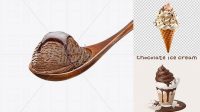 8349+ Wooden Spoon With Chocolate Ice Cream and Chocolate Syrup Free PSD for Creatives