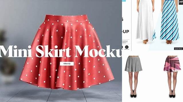 8351+ Skirt PSD Mockup Back View Free Downloadable PSD