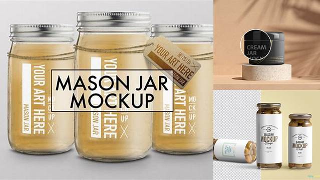 8352+ Ceramic Jar PSD Mockup Front View PSD Free Download