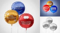 8353+ Round Foil Balloon PSD Mockup Free Mockup Templates