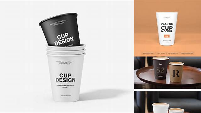 8355+ Cup PSD Mockup Front View Versatile Mockup for Designers