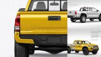 8357+ Toyota Tacoma TRD Off-Road 2016 PSD Mockup Back view Fully Editable Photoshop PSD Free Download