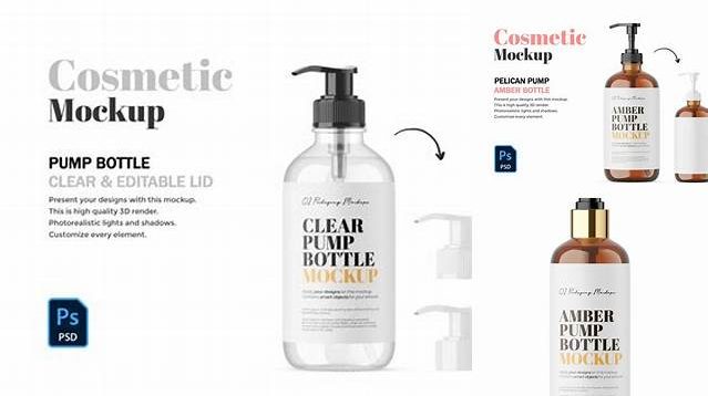 8358+ Soap Bottle PSD Mockup Front View High-Quality Digital Mockup Resource