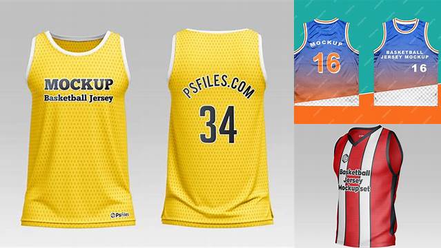 8362+ Basketball Jersey PSD Mockup Side View Elegant and Versatile PSD Resource