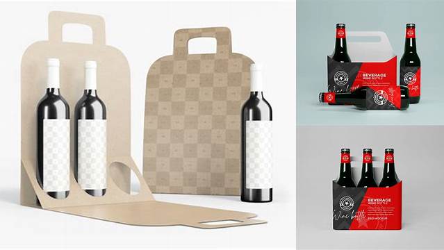 8362+ Glossy Bottle With Paper Box Editable Design PSD File