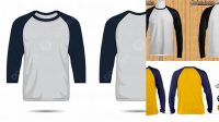 8364+ Mockup Kaos Raglan Lengan Panjang Cdr Best for Showcase