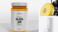 8364+ Opened Glossy Storage Jar PSD Mockup Front View Versatile PSD Mockup File