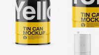 8368+ 20L Tin Can PSD Mockup Front View Eye-Level Shot Download Exclusive PSD Mockups