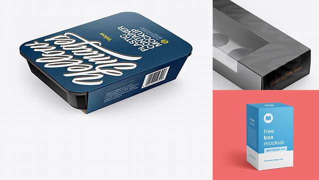 8379+ Package with Boxes PSD Mockup Half Side View High-Angle Shot Customizable Design Files