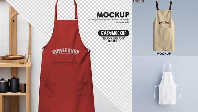 8382+ Coffee Apron Mockup Fully Layered PSD Freebie