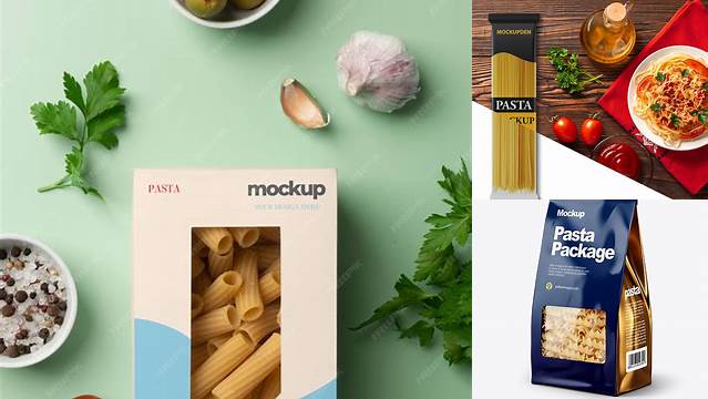 8382+ Fusilli Pasta Package PSD Mockup Elegant Design Mockup PSD