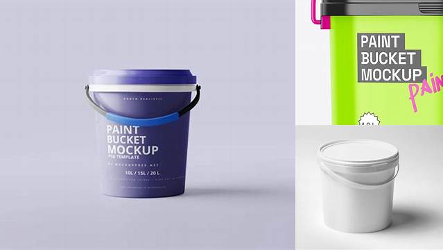 8392+ Paint Bucket Mockup Free Downloadable PSD