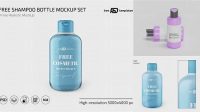 8393+ 400ml Matte Shampoo Bottle PSD Mockup Unique and Creative Free PSD File