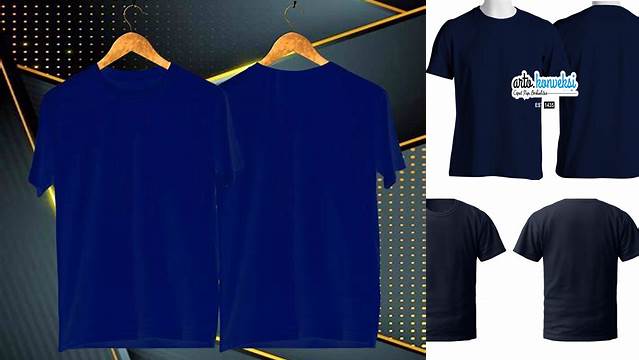 8393+ Mockup Kaos Navy Depan Belakang Premium Free Graphic Resource