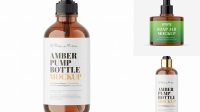 8395+ Amber Soap Bottle PSD Mockup Free Graphic Mockup PSD