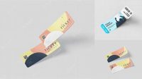 8396+ Ticket with Round Corners PSD Mockup Editable Photoshop File