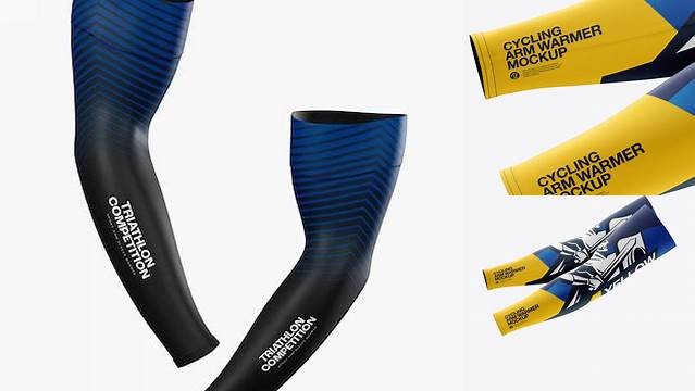 8403+ Cycling Arm Warmers PSD Mockup Left Side View Download Free Premium Design PSD