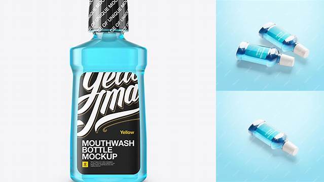 8403+ Plastic Mouthwash Bottle PSD Mockup Custom Graphic Resource Free Download