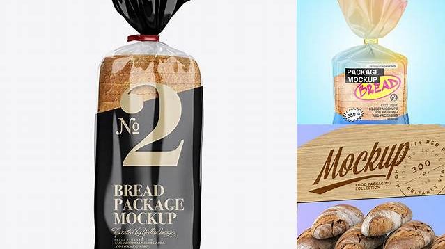 8404+ Glossy Bread Package With Clip PSD Mockup High-End PSD Download