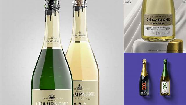 8405+ Champagne Mockup Free Elegant Photoshop Mockup