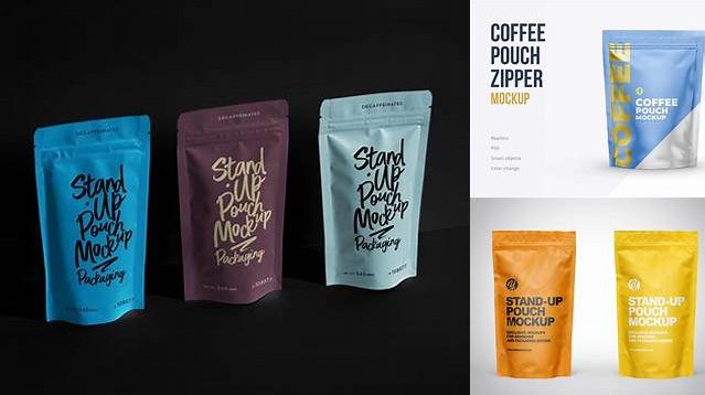 8406+ Stand-Up Pouch with Zipper PSD Mockup Editable Design PSD File