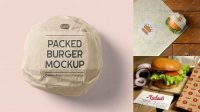 8408+ Burger Wrap Mockup PSD Download