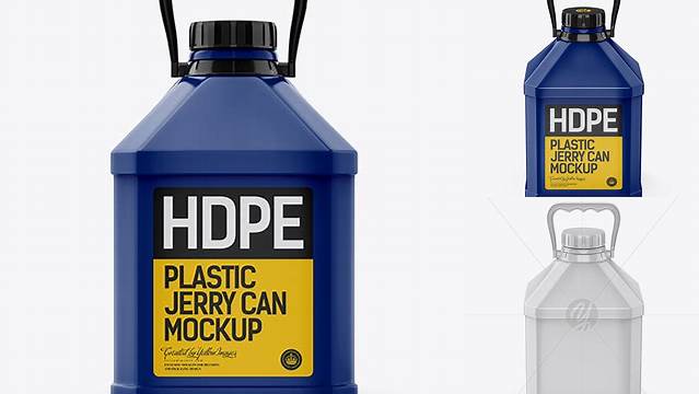 8412+ Glossy Jerrycan PSD Mockup Front View Creative Photoshop Resources