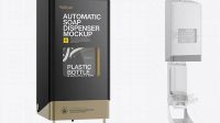 8412+ Soap Dispenser PSD Mockup Halfside View Layered Photoshop Template