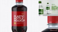 8418+ Plastic 330ml Bottle with Dark Drink PSD Mockup Free PSD Mockup Resource