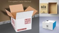 8420+ Carton Package With Plastic Cap PSD Mockup Front View Fully Layered Photoshop Freebie