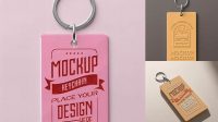 8423+ Rubber Keychain Mockup PSD Download