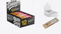 8423+ Snack Bar PSD Mockup Halfside View High-Angle Shot Custom PSD Mockup Template