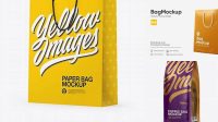 8424+ Matte Shopping Bag Half Side View Creative Free PSD Graphic Design