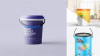 8425+ 5L Matte Paint Bucket PSD Mockup Free Mockup PSD Template