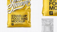 8425+ Matte Metallic Bag PSD Mockup Front View PSD Download