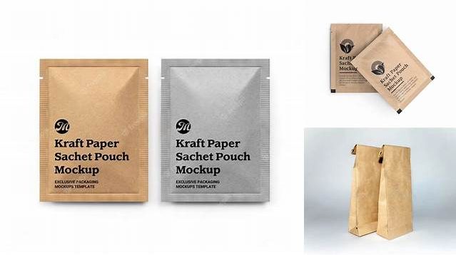 8426+ Kraft Paper Sachet PSD Mockup Exclusive Free Photoshop Asset