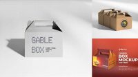 8428+ Gable Box Mockup Free Elegant Free Template