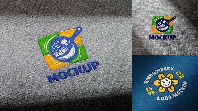 8430+ Embroidered Logo Mockup Creative Design Mockup