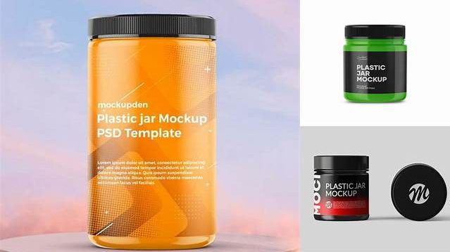 8430+ Matte Plastic Jar PSD Mockup Premium Mockup Freebie