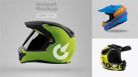 8430+ Motocross Helmet PSD Mockup Half Side View Exclusive Free PSD Mockups