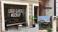 8430+ Window Signage Mockup Versatile PSD Mockup File