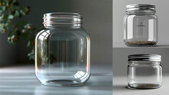 8432+ Clear Glass Jar Mockup Creative Digital PSD Download