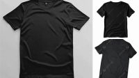 8432+ Mokup Kaos Hitam Photoshop Freebie